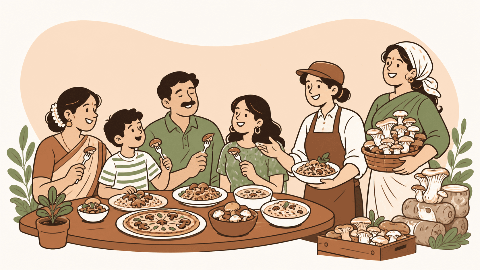 Healthy food served for consumers