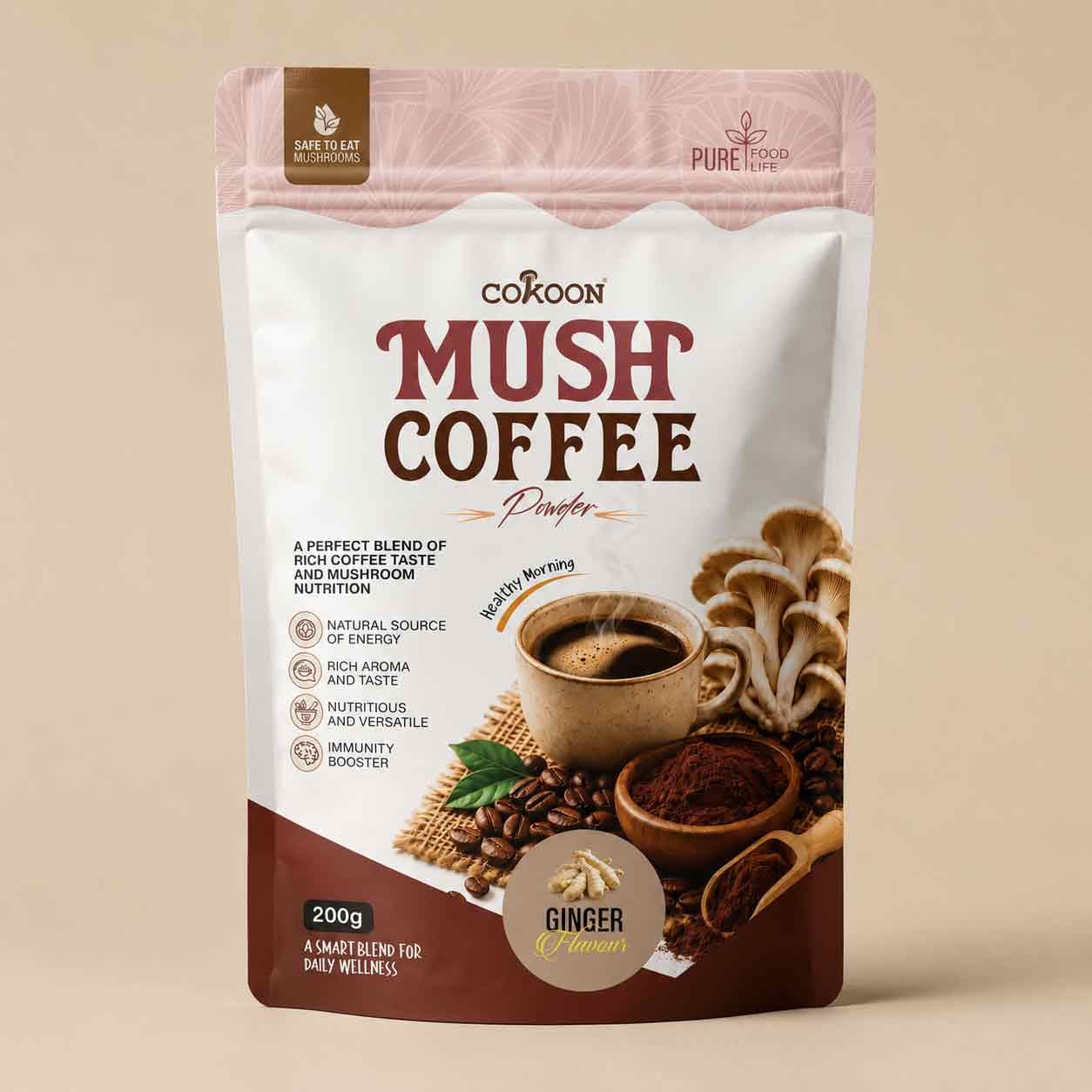 Cokoon Mush Coffee – Ginger Flavour