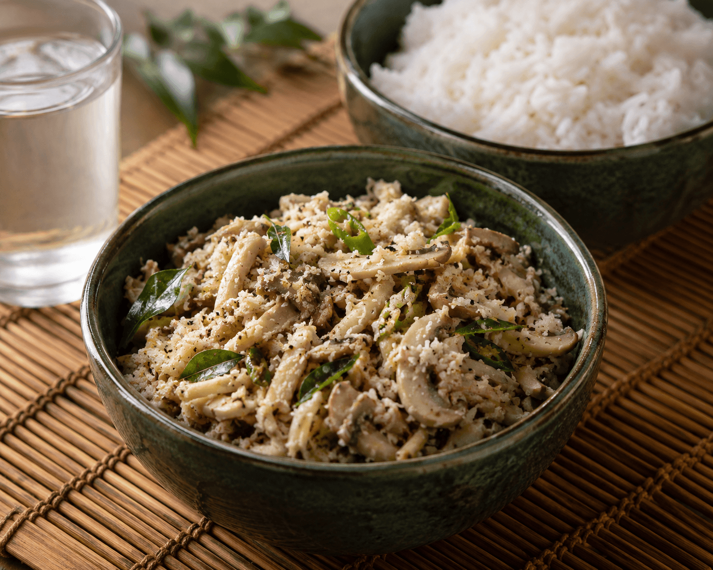 Oyster Mushroom Thoran recipe idea